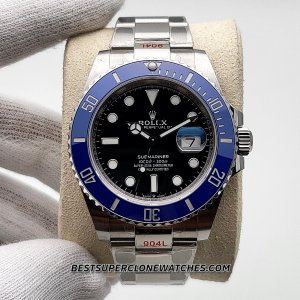 Rolex Submariner Date 18ct White Gold Blue Ceramic Bezel 3235 Swiss Super Clone Watch Ref-126619LB