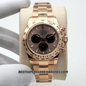 Rolex Daytona Everose Gold Sundust Dial 4131 Swiss Super Clone Watch Ref-126505