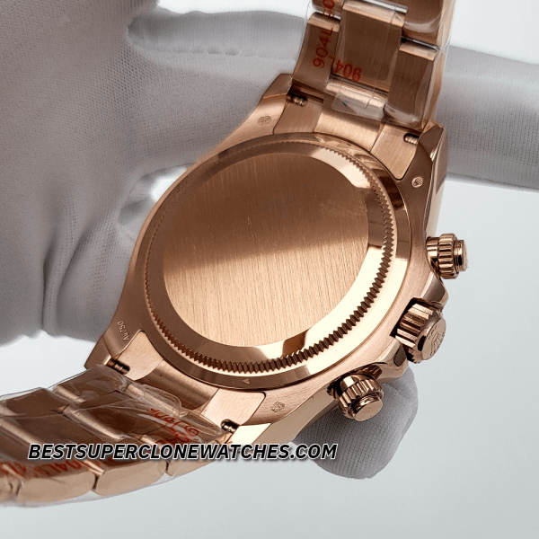 Rolex Daytona Everose Gold Sundust Dial 4131 Swiss Super Clone Watch Ref-126505 - Image 5