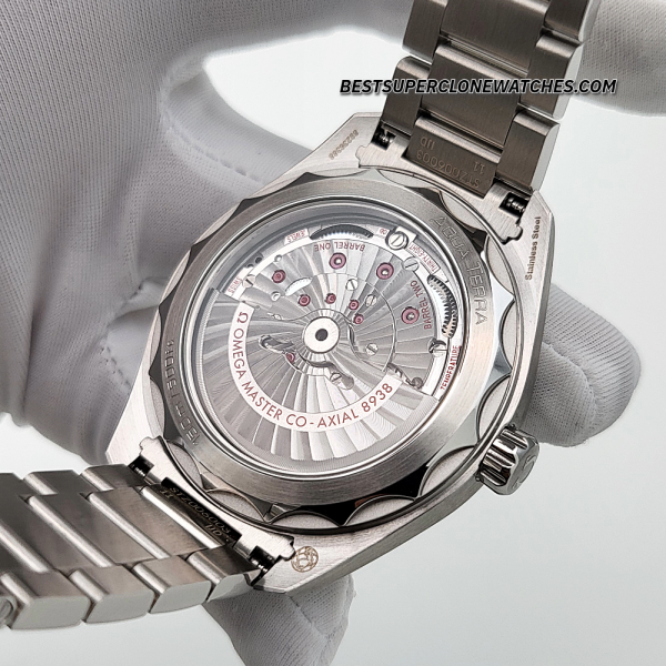 Omega Seamaster Aqua Terra Steel on Steel 150m Co-Axial Master Chronometer GMT Worldtimer 8938 Swiss Super Clone Watch Ref-220.10.43.22.03.001 - Image 5