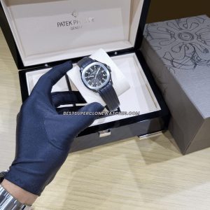 patek philippe aquanaut black dial clone