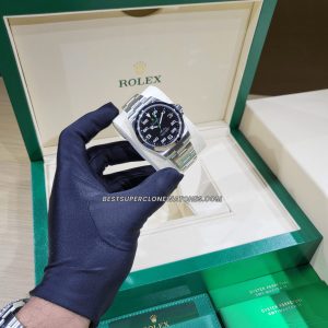 Fake Rolex Air-King watch with Oystersteel bracelet and 3230 automatic movement imitation