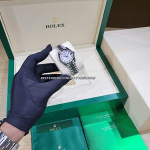 Fake Rolex Datejust 278274 with White Mother-of-Pearl Dial