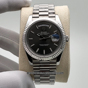 Rolex Day-Date Oyster White Gold Slate Dial 3255 Swiss Super Clone Watch Ref-228239