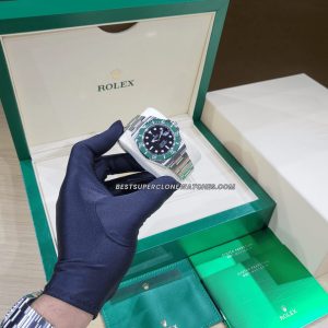 1:1 Swiss replica of Rolex Submariner 126610LV with sapphire crystal and date magnifier