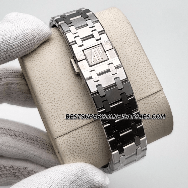 Audemars Piguet Royal Oak Stainless Steel Blue Dial 3120 Swiss Super Clone Watch Ref-15400ST.OO.1220ST.03 - Image 4