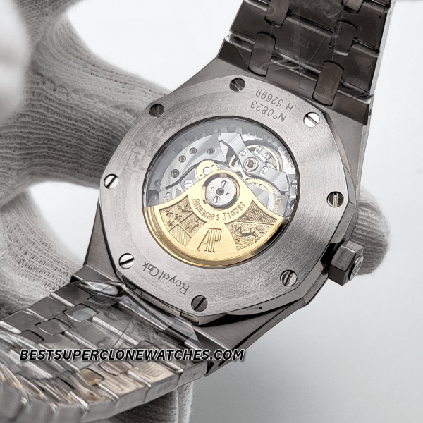 Audemars Piguet Royal Oak Stainless Steel Blue Dial 3120 Swiss Super Clone Watch Ref-15400ST.OO.1220ST.03 - Image 5