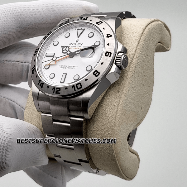 Rolex Explorer II Oystersteel Bracelet White Dial 3285 Swiss Super Clone Watch Ref-226570 - Image 2