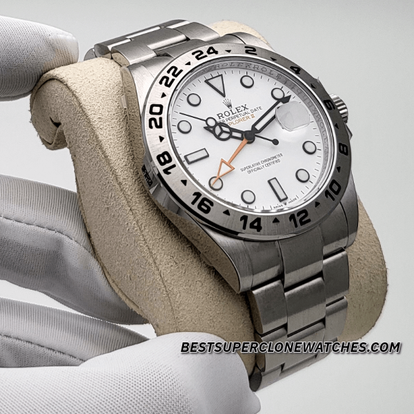 Rolex Explorer II Oystersteel Bracelet White Dial 3285 Swiss Super Clone Watch Ref-226570 - Image 3