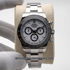 Rolex Daytona Panda White Dial 4131 Swiss Super Clone Watch Ref-126500LN