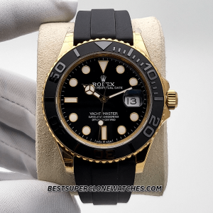 Rolex Yacht-Master Yellow Gold Oysterflex 3235 Swiss Super Clone Watch Ref-226658