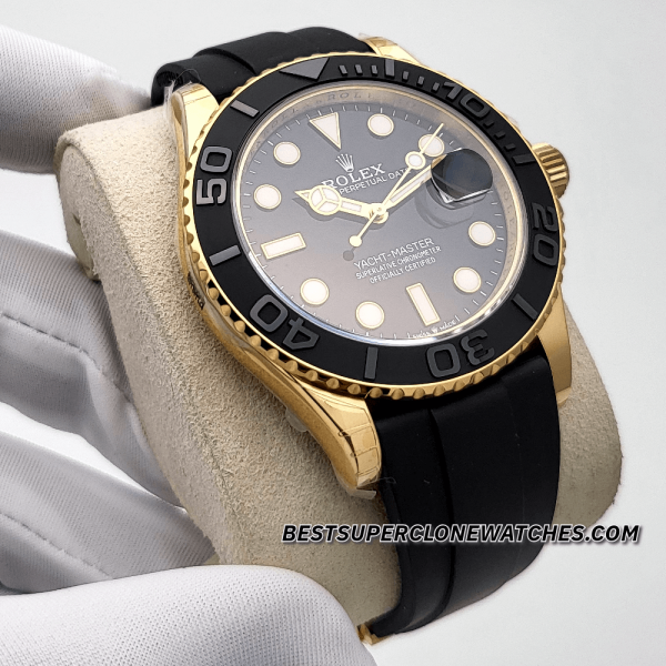 Rolex Yacht-Master Yellow Gold Oysterflex 3235 Swiss Super Clone Watch Ref-226658 - Image 3