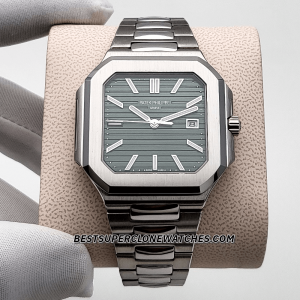 Patek Philippe Cubitus Stainless Steel Sunburst Olive Green Dial 26-330 S C Swiss Super Clone Watch Ref-5821/1A-001