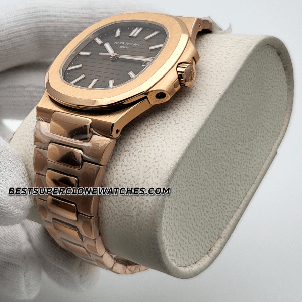 Patek Philippe Nautilus 18kt Rose Gold Brown Dial 324 S C Swiss Super Clone Watch Ref-5711/1R-001 - Image 2