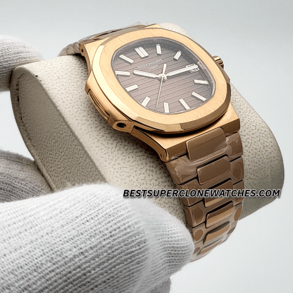 Patek Philippe Nautilus 18kt Rose Gold Brown Dial 324 S C Swiss Super Clone Watch Ref-5711/1R-001 - Image 3