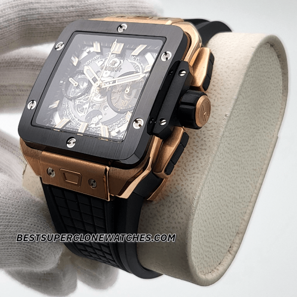 Hublot Square Bang Unico King Gold Ceramic HUB1280 Swiss Super Clone Watch Ref-821.OM.0180.RX - Image 2