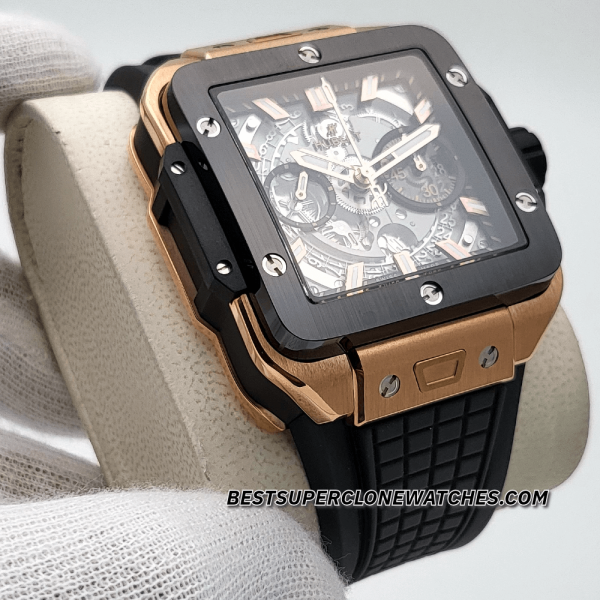 Hublot Square Bang Unico King Gold Ceramic HUB1280 Swiss Super Clone Watch Ref-821.OM.0180.RX - Image 3