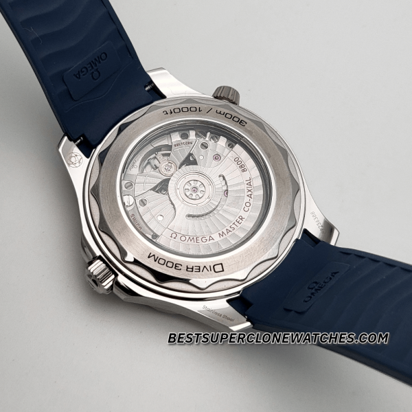 Omega Seamaster Diver 300M Steel On Rubber Strap Grey Dial 8800 Swiss Super Clone Watch Ref-210.32.42.20.06.001 - Image 5