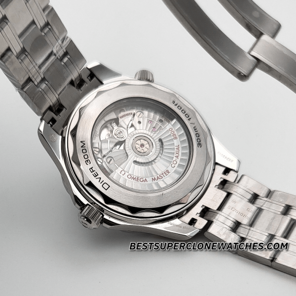 Omega Seamaster Diver 300M Steel On Steel Black Dial 8800 Swiss Super Clone Watch Ref-210.30.42.20.01.001 - Image 6