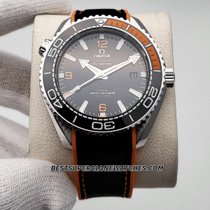 Omega Seamaster Planet Ocean 600M Steel On Rubber Strap Black Dial 8900 Swiss Super Clone Watch Ref-215.32.44.21.01.001