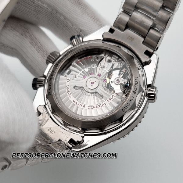 Omega Seamaster Planet Ocean 600M Chronograph Steel On Steel Blue Dial 9900 Swiss Super Clone Watch Ref-215.30.46.51.03.001 - Image 5