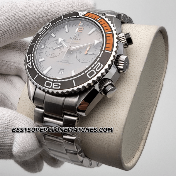 Omega Seamaster Planet Ocean 600M Chronograph Titanium On Titanium Grey Dial 9900 Swiss Super Clone Watch Ref-215.90.46.51.99.001 - Image 2