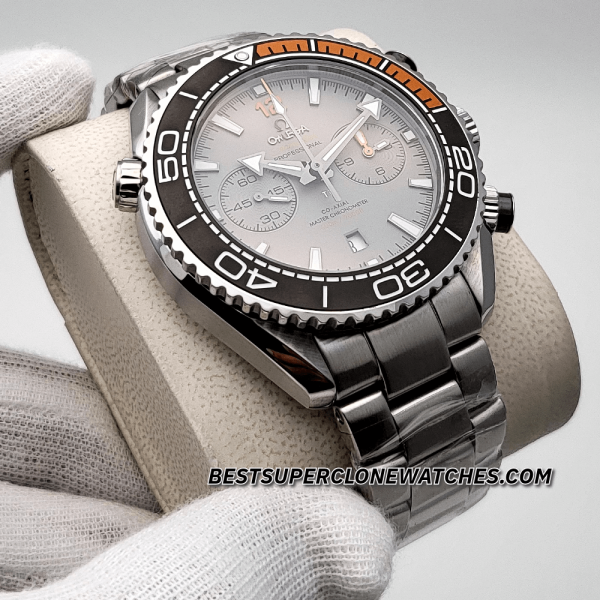 Omega Seamaster Planet Ocean 600M Chronograph Titanium On Titanium Grey Dial 9900 Swiss Super Clone Watch Ref-215.90.46.51.99.001 - Image 3