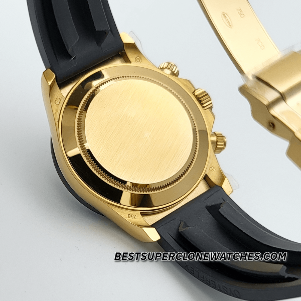 Rolex Daytona 18kt Yellow Gold Oysterflex Golden Dial 4131 Swiss Super Clone Watch Ref-126518LN - Image 5