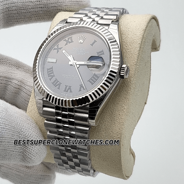 Rolex Datejust Oystersteel and White Gold Slate Dial 3235 Swiss Super Clone Watch Ref-126334 - Image 2