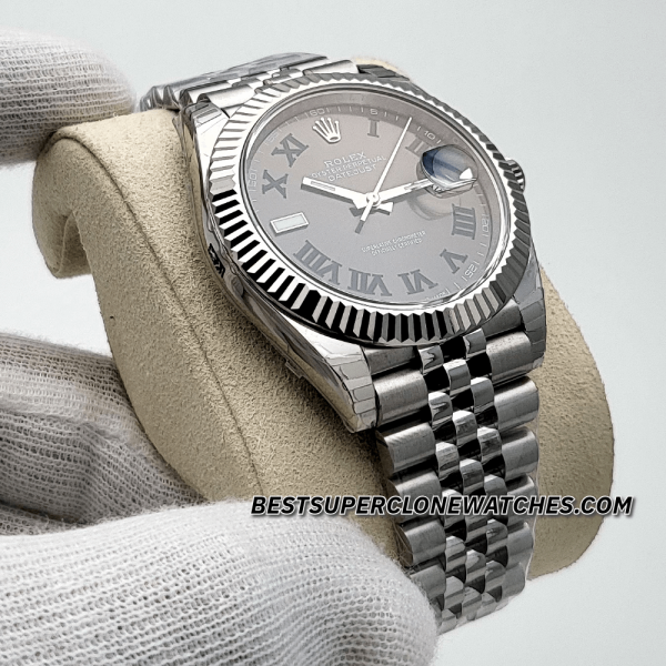 Rolex Datejust Oystersteel and White Gold Slate Dial 3235 Swiss Super Clone Watch Ref-126334 - Image 3