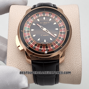 Jacob & Co Casino Tourbillon 18kt Rose Gold 44mm JCAM51 Swiss Super Clone Watch Ref-CA100.40.AA.AA.ABALA