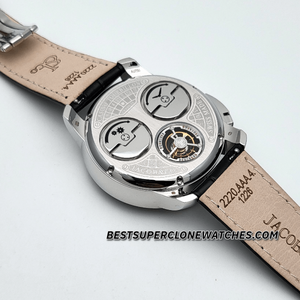 Jacob & Co Casino Tourbillon 18kt White Gold 44mm JCAM51 Swiss Super Clone Watch Ref-CA100.30.AA.AA.A - Image 5