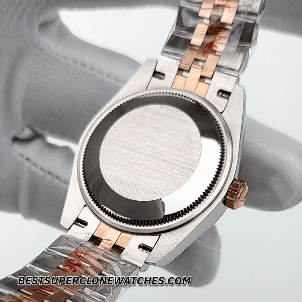 Rolex Datejust Oystersteel and Everose Gold Diamonds Set Silver Dial 31mm 2236 Swiss Super Clone Watch Ref-278271 - Image 5
