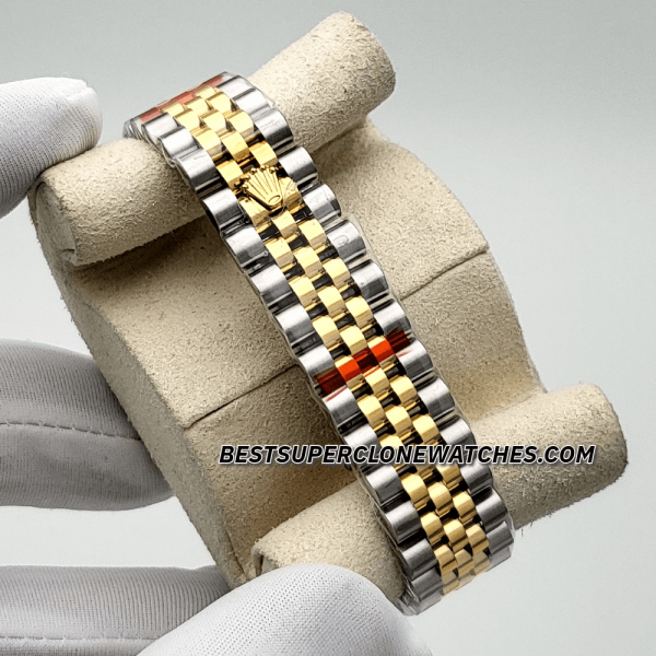 Rolex Datejust Oystersteel and Yellow Gold Diamonds Set Champagne-Colour Dial 31mm 2236 Swiss Super Clone Watch Ref-278273 - Image 4