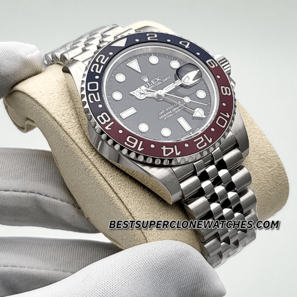 Rolex GMT Master II Pepsi Jubilee Bracelet 3285 Swiss Super Clone Watch Ref-126710BLRO - Image 3