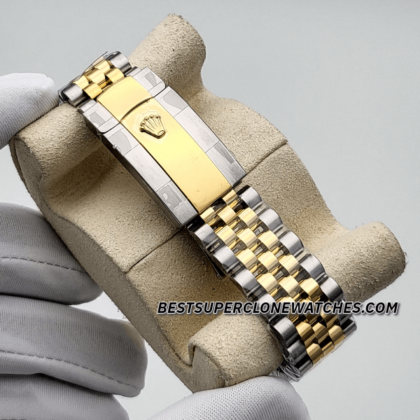 Rolex Datejust Oystersteel and Yellow Gold Champagne-Colour with Diamonds Set Dial 3235 Swiss Super Clone Watch Ref-126333 - Image 4