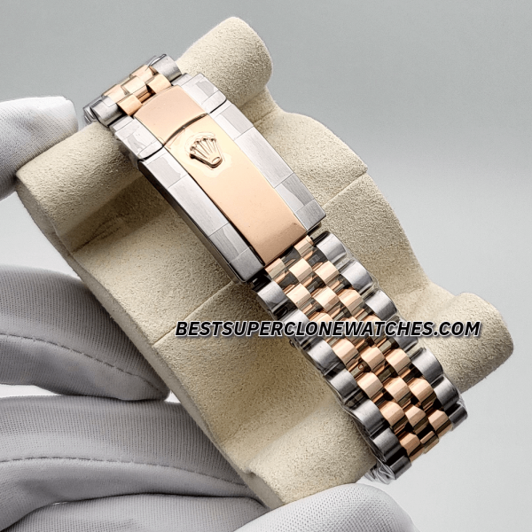 Rolex Datejust Oystersteel and Everose Gold Chocolate with Diamonds Set Dial 3235 Swiss Super Clone Watch Ref-126331 - Image 4