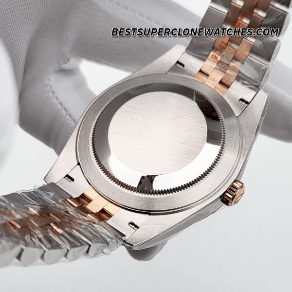 Rolex Datejust Oystersteel and Everose Gold Chocolate with Diamonds Set Dial 3235 Swiss Super Clone Watch Ref-126331 - Image 5