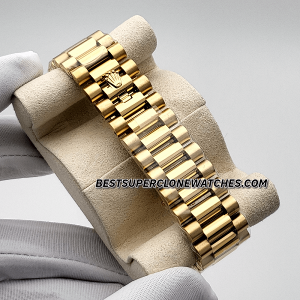 Rolex Day-Date 18kt Yellow Gold Green Dial 3255 Swiss Super Clone Watch Ref-228238 - Image 4