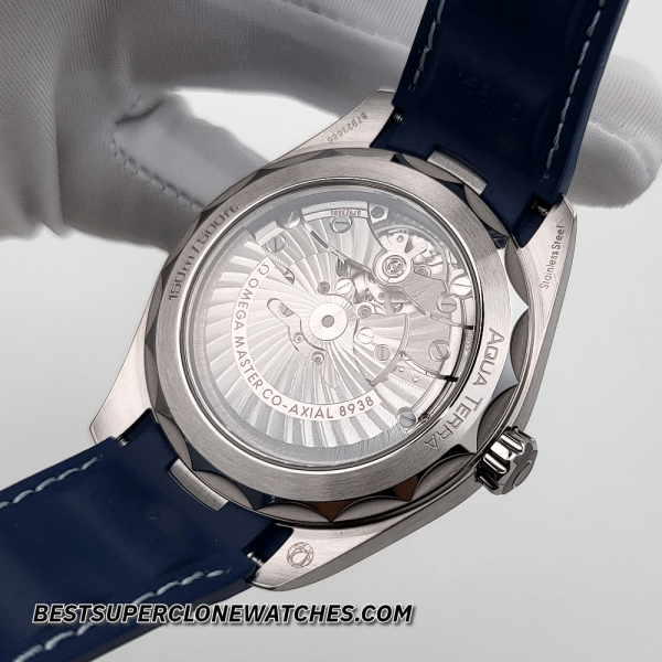 Omega Seamaster Aqua Terra Steel on Rubber 150m Co-Axial Master Chronometer GMT Worldtimer 8938 Swiss Super Clone Watch Ref-220.12.43.22.03.001 - Image 5