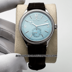 Rolex 1908 Platinum Ice Blue Dial Alligator Strap 7140 Swiss Super Clone Watch Ref-52506