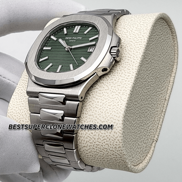 Patek Philippe Nautilus Stainless Steel Olive Green Dial 26-330 S C Swiss Super Clone Watch Ref-5711/1A-014 - Image 2