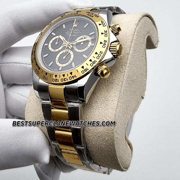 Rolex Daytona Yellow Rolesor Black Dial 4131 Swiss Super Clone Watch Ref-126503 - Image 2