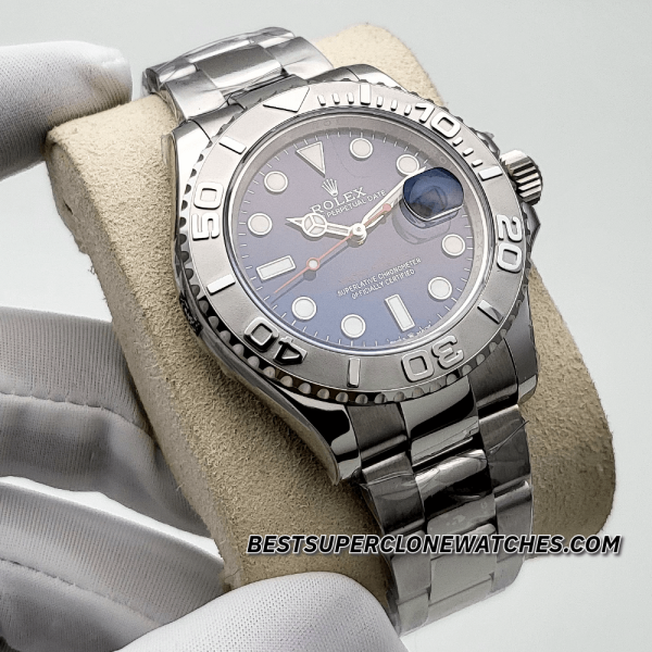 Rolex Yacht-Master Oystersteel and Platinum Bright Blue Dial 3235 Swiss Super Clone Watch Ref-126622 - Image 3