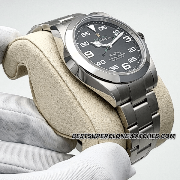 Rolex Air-King Black Dial Oystersteel Bracelet 3230 Swiss Super Clone Watch Ref-126900 - Image 3