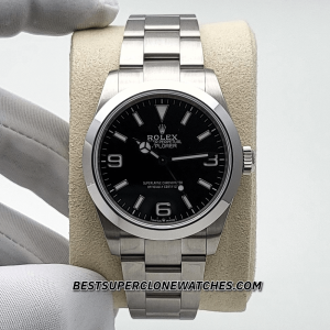 Rolex Explorer Black Dial Oystersteel Bracelet 3230 Swiss Super Clone Watch Ref-224270
