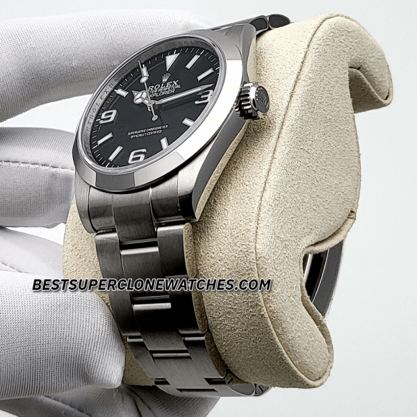 Rolex Explorer Black Dial Oystersteel Bracelet 3230 Swiss Super Clone Watch Ref-224270 - Image 2