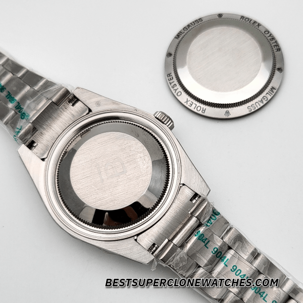 Rolex Milgauss Blue Dial Domed Bezel 3131 Swiss Super Clone Watch Ref-116400GV - Image 4