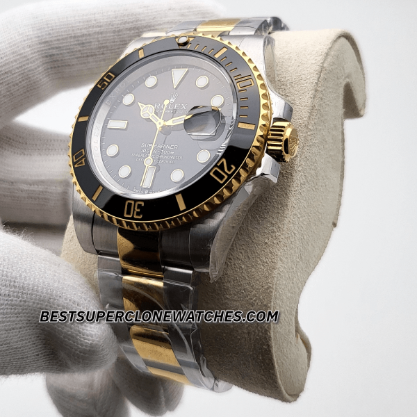 Rolex Submariner 2-Tone Black Dial 3235 Swiss Super Clone Watch Ref-126613LN - Image 2