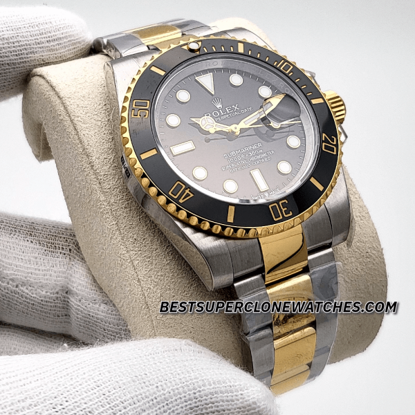 Rolex Submariner 2-Tone Black Dial 3235 Swiss Super Clone Watch Ref-126613LN - Image 3